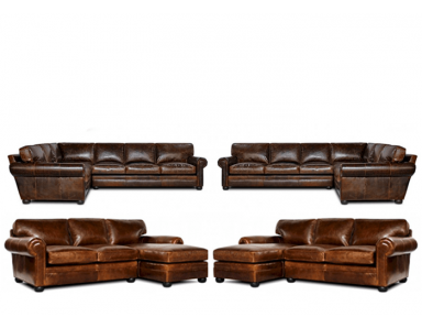 Sedona Oversized Seating Leather Sectional (Quick Ship)